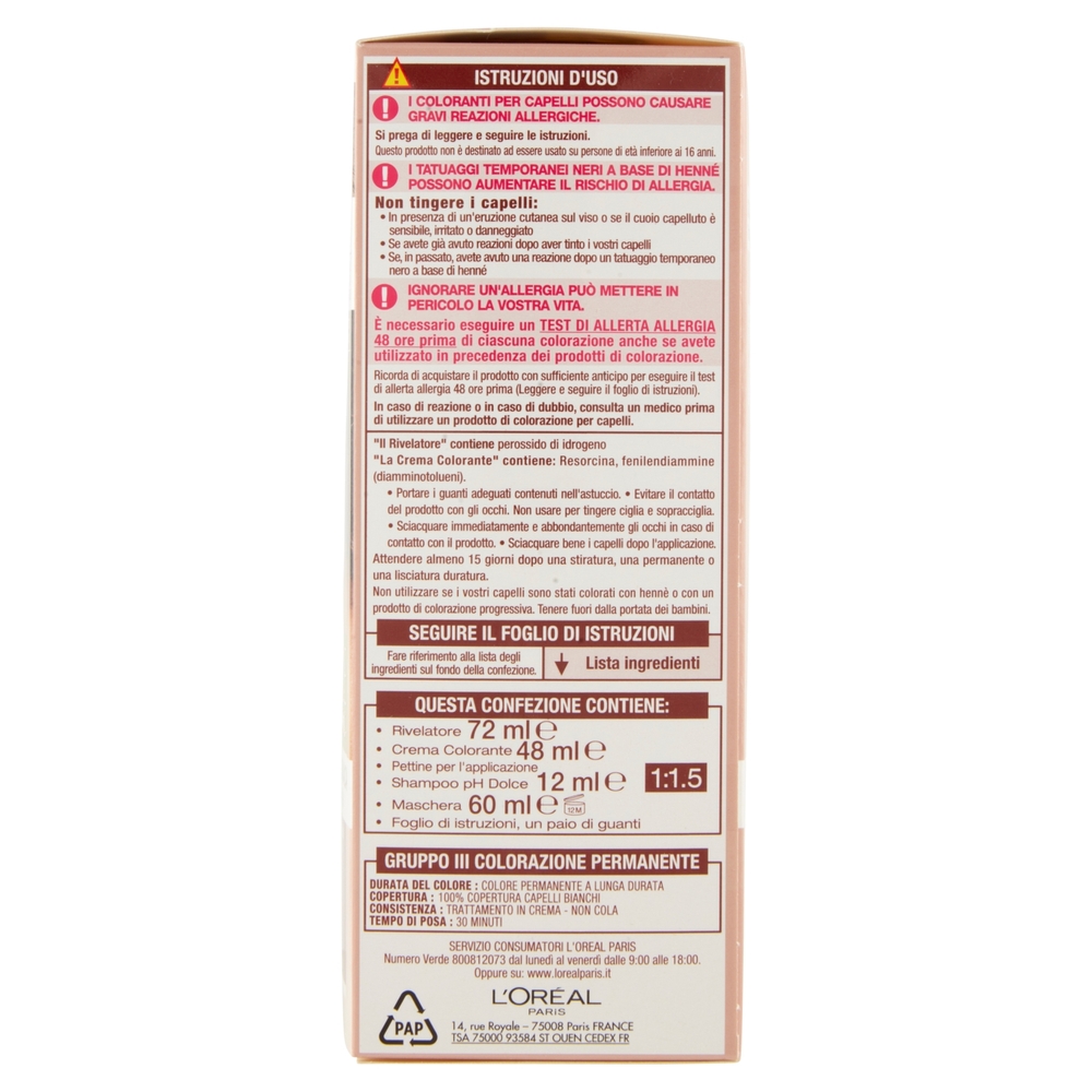 L'Oreal Paris Colorazione permanente senza ammoniaca, Riflesso Universale, Castano Chiaro 5U